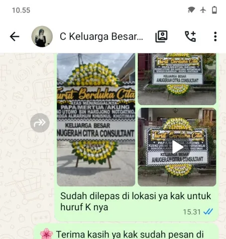 Pengiriman Papan Bunga Duka Hotel Merak Beach Cilegon